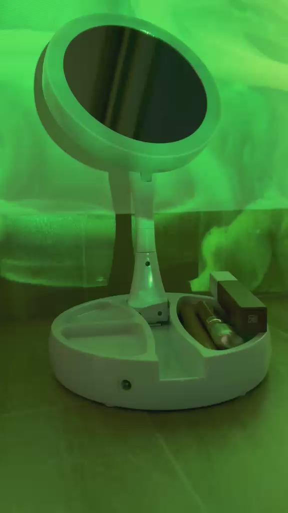 Espejo de maquillaje con luz LED